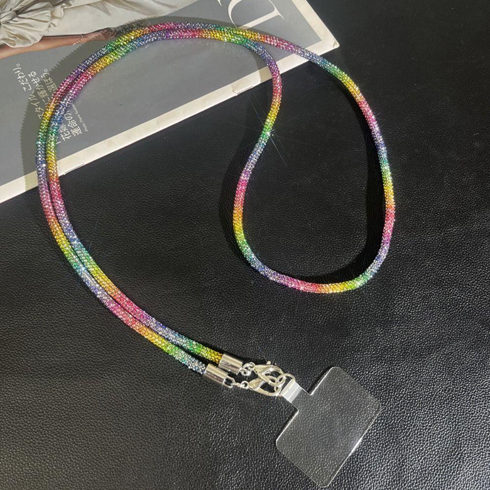 Подвесной шнур, блестящий шнурок для телефона со стразами, длинная цепочка для мобильного телефона для женщин/леди/девушек