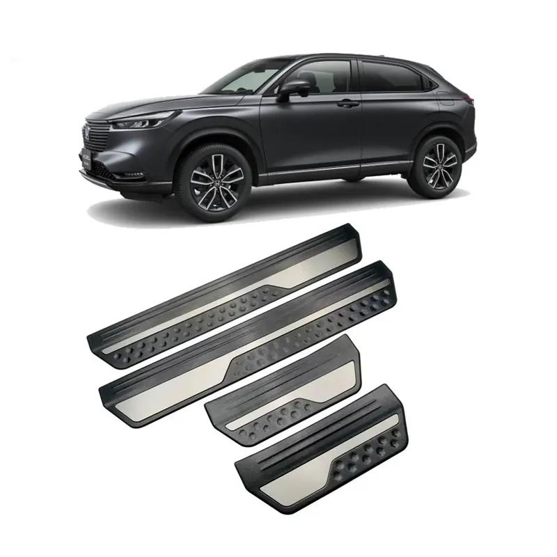 For Honda Vezel HRV HR-V HRV -2024 Door Sill Plate Trim 304 Stainless Steel Kick Pedal Scuff Sticker Car Styling