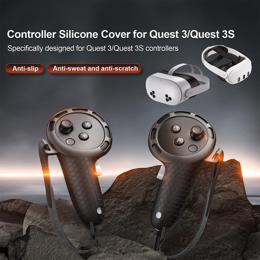 Silicone Controller Extended Grips Cover Non Slip for Quest 3S Quest 3 Easy Install Remove Suitable Gaming Movies Fitness