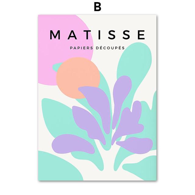 Винтажный абстрактный Матисс Пикассо Коралловое Солнце скандинавские плакаты и принты, настенная живопись на холсте, настенные картины для декора гостиной без рамки