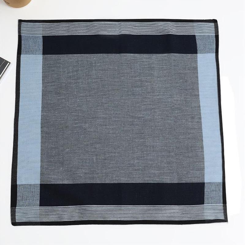 3 шт. Хлопок 43x43 см Элегантные мужские носовые платки для вытирания пота Свадебные принадлежности Пряжа-окрашенная клетка Не линяют Квадратные носовые платки