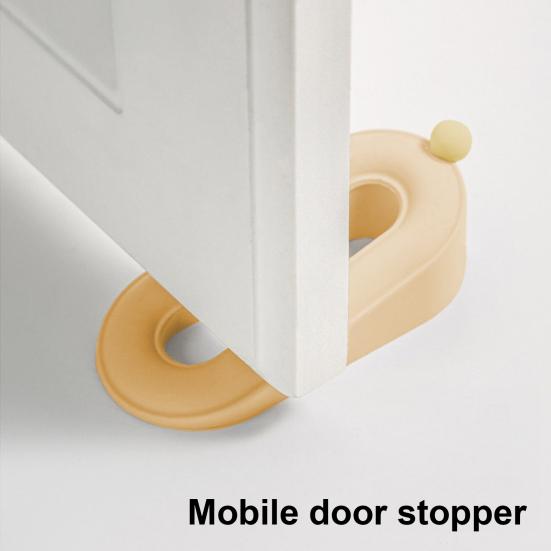 Дверной стопор-клин в форме пончика Без сверления Плитка Бетон Дерево Противоударный Ковер Противоскользящий Ветрозащитный Напольный Декоративный Дверной стопор