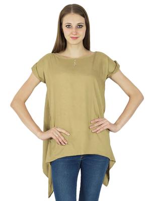 Летняя повседневная туника с коротким рукавом Сарафан Женская одежда Boho Top