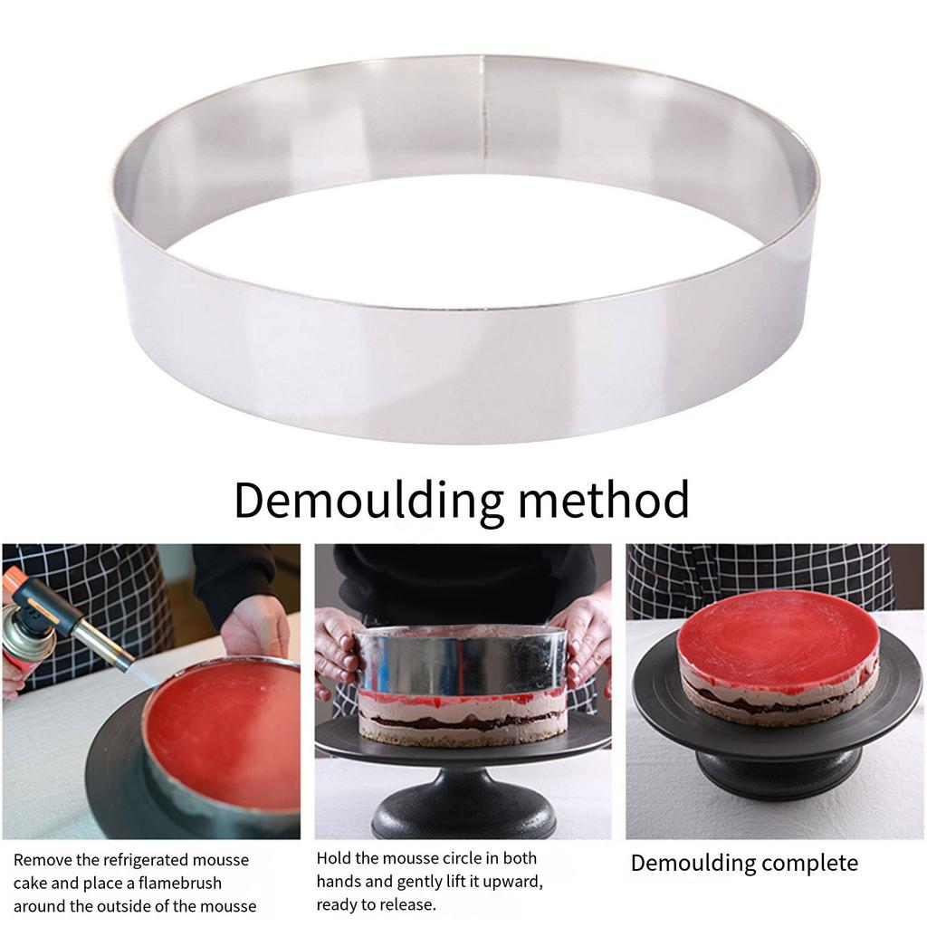 Round Cake Rings Cake Baking Mold Stainless Steels Dessert Rings Pastry Mould Dessert Baking Tool NonStick Mousse Mold