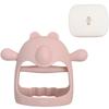 TGM Domestically Produced Infant Platinum Silicone Glove Type Bear Wrist Teether, Product + Case, Coral Pink, 1 Set, Korean Baby Products