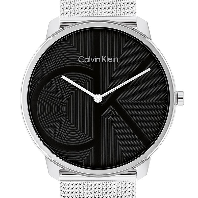 Calvin Klein Часы кварцевые стальной ремешок 40мм черный циферблат унисекс 30м водонепроницаемые 25300012