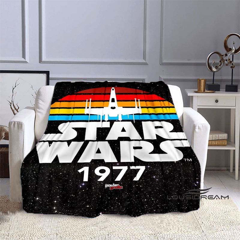 This Star Wars Cartoon Print Blanket Is Suitable for Use on Sofas, Beds, Travel, Camping, and Also Makes A Great Gift.
