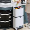 20 л/40 л Удобный сортировочный мусорный бак на колесах Пластиковое кухонное мусорное ведро Угловой бак для переработки Нажимной Открывающийся Новый Мусорный Бак