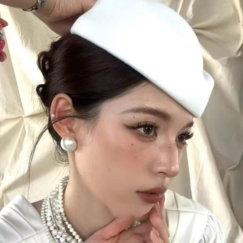 Строгая шляпа стюардессы Британский ретро фетровый берет Модные цилиндры Женские головные уборы