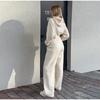 Casual Solid Color Hoodies Pants Set Women Long Sleeve Zipper Short Sweatshirt Slim Drawstring Trouser 2025 Spring Autumn New Lady Tracksuit
