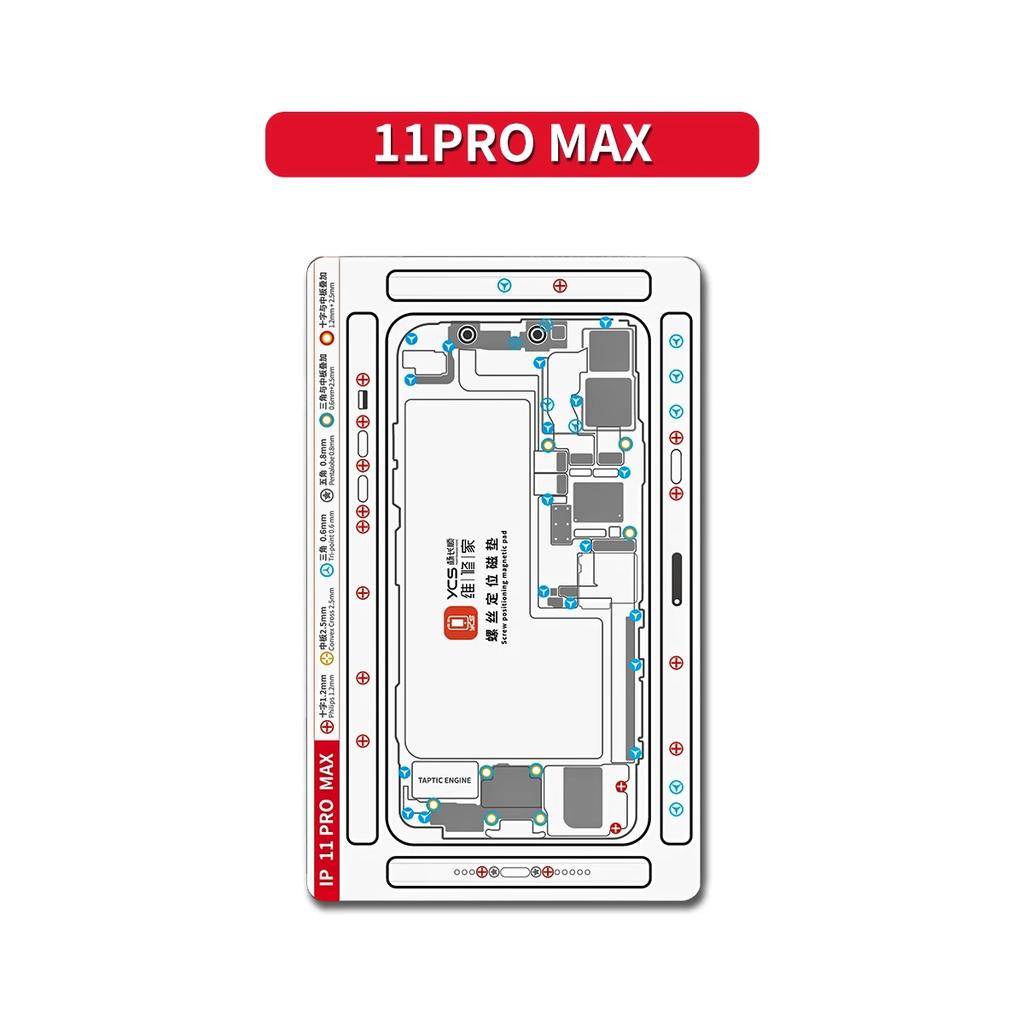 YCS Магнитная подставка для хранения винтов для iPhone X XR XS 11 12 13 14 15 16 PRO MAX PLUS MINI Подставка для запоминания винтов Хранение Инструменты для ремонта