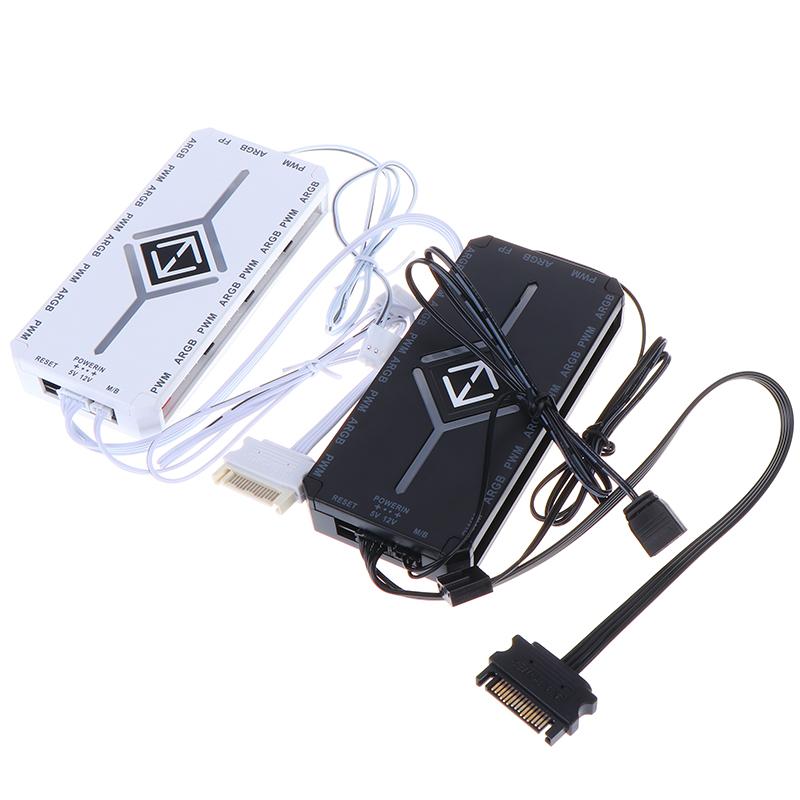 1-9 3-в-1 5В 3-контактный ARGB-контроллер Хаб вентиляторов охлаждения PWM Магнитный хаб с ARGB-контроллером 5В 3-контактный для корпуса ПК