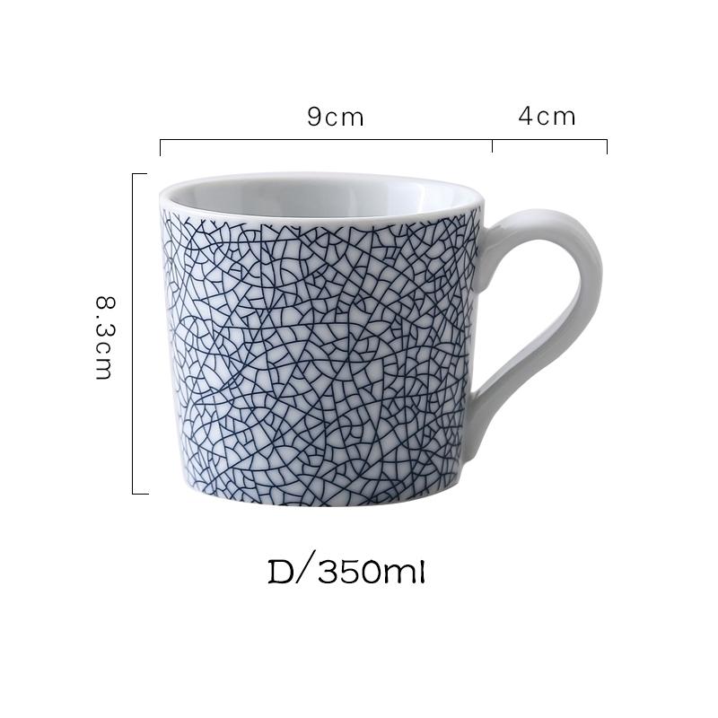 350 мл керамическая кружка кофейная кружка полосатый дизайн посуда для питья бытовая ретро чашка для воды с ручкой безопасна для микроволновой печи