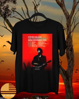 Обзорный тур Steven Wilson Индия Ноябрь Хлопковая футболка Полный размер S-5XL Унисекс футболка