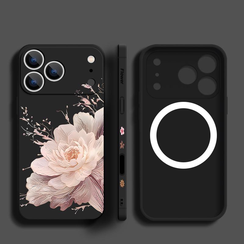 Чехол для iPhone 17 Pro Max INS с узором из разноцветных цветов, магнитный, для Magsafe, мягкая крышка, для iPhone 16 15 14 13 Pro Max 17E 16E