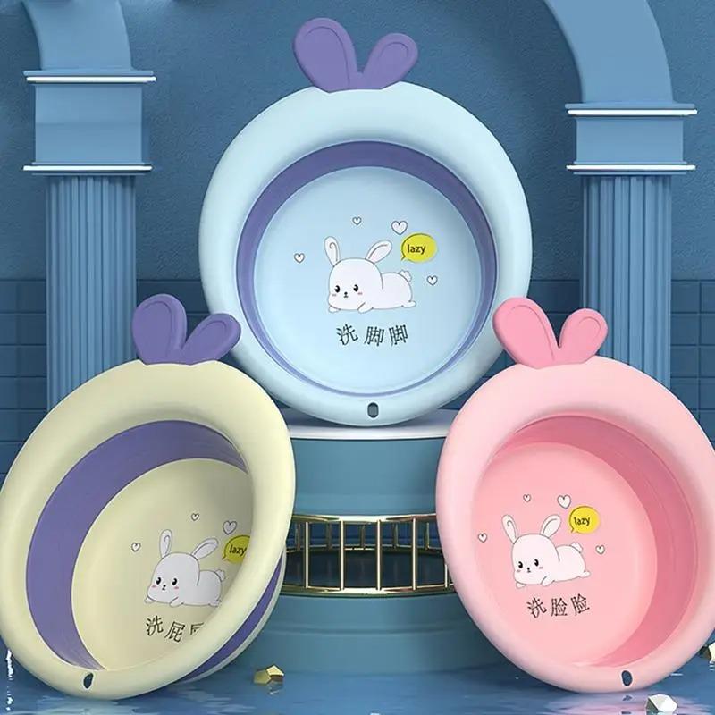 1 шт. мультяшный силиконовый складной умывальник для путешествий переносной умывальник складное ведро для домашней ванной умывальник подвесные раковины