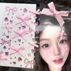 Сделай сам Декор K-pop Наклейка для фотокарточки 3D Стерео Бант Сердце Стиль Скрапбук Журнал Наклейка Милый Розовый Красный Цвет Наклейка на Чехол для Телефона