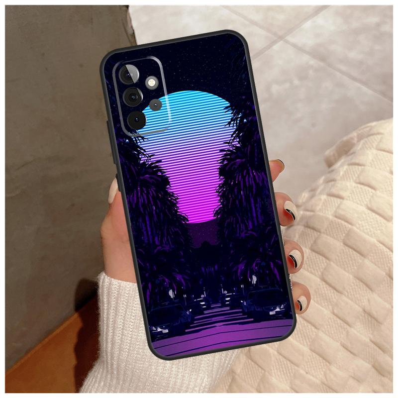 Синтвейв 80-х Ретро Автомобиль Для Samsung Galaxy A13 A33 A53 A34 A54 A14 A15 A16 A26 A36 A56 A12 A32 A52 A06 A35 A55 Чехол
