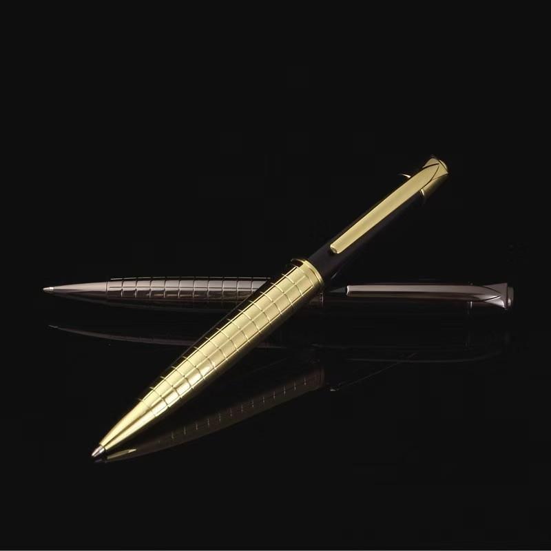 Металлическая шариковая ручка в деловом стиле, поворотная ручка для подписи, подходит для офисного использования