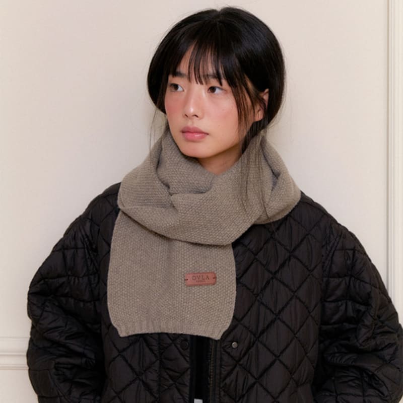 OVLA cashmere wool blended waffle muffler_4colors MF011