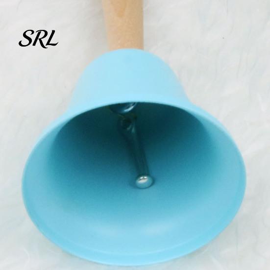 Metal Service Bell Hand Call Bell, Loud Christmas Jingle with Wooden Handle, Handle Small Musical Instrument for Kids Adults School Church Wedding