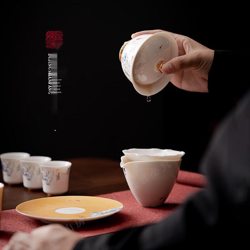 Chaxun Dehua Mutton Fat Jade White Porcelain Gaiwan