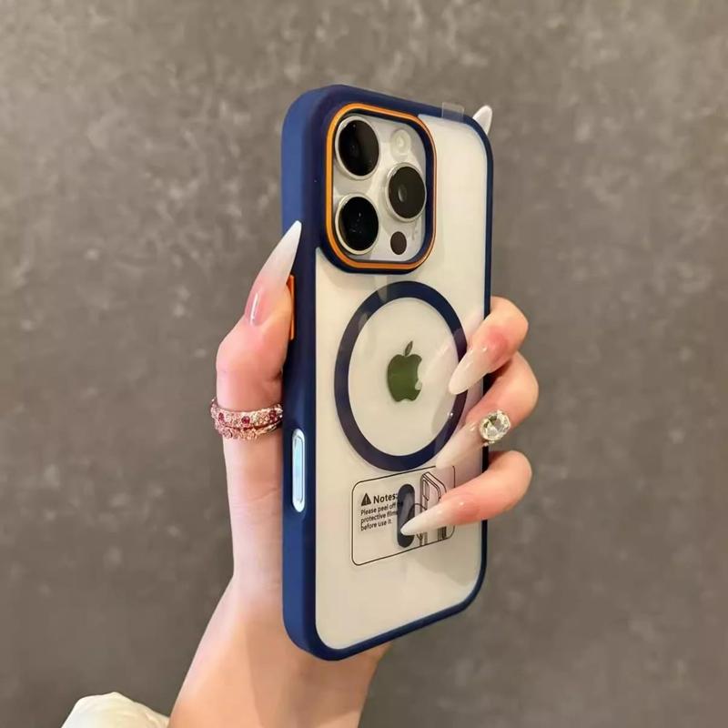 Luxury Wireless Charging Magsafe Transparent Phone Case For iPhone 11 12 13 14 15 16 Pro Max Plus Magnetic Bumper Back Cover