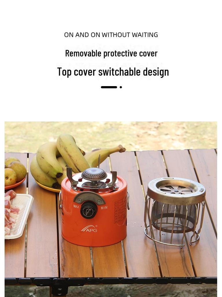 Мощная портативная походная газовая плита — быстрый нагрев, многофункциональность для приготовления пищи на открытом воздухе и кипячения воды.