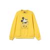 Li Ning X Disney Collaboration Sports Fashion Series Mickey Print Loose Sports Crewneck Sweatshirt Women Sweatshirt Milk-Candy-Yellow AWDR330-2