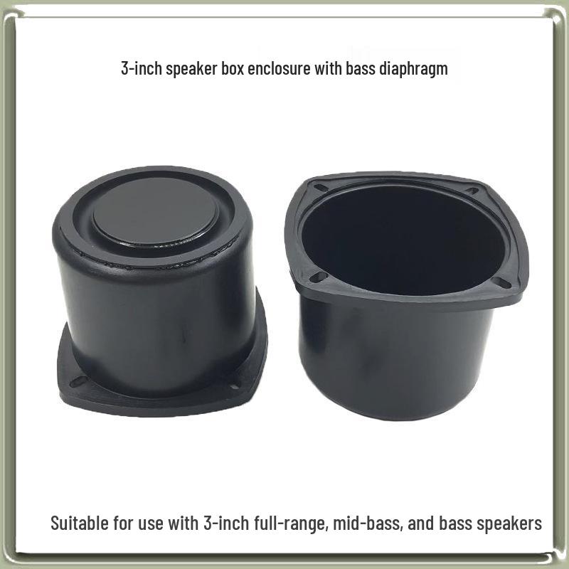 3-Inch Speaker Enclosure with Bass Diaphragm for Home Audio, Electric Vehicles, or Motorcycle Horn Speaker DIY Modification