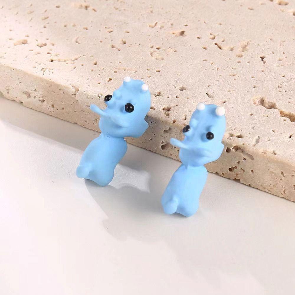 Whale Cartoon  Animal Biting Stud Earrings Metal Whale Earrings Dinosaur Bite Earring  Girl