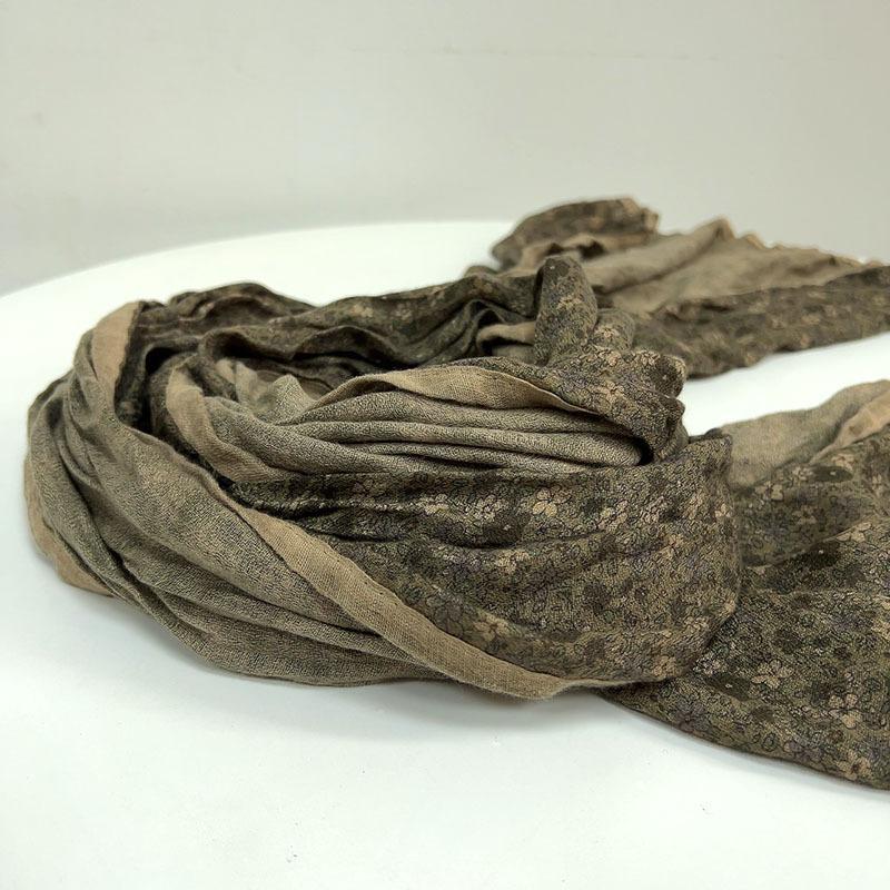 Корейский Хлопковый Ретро Шарф Весна И Осень Новый Цветочный Шарф Модный Женский Тонкий Дышащий Платок