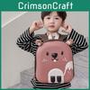 Adorable Cartoon Style Kids Backpack In Trendy Pink And Blue For School Fun