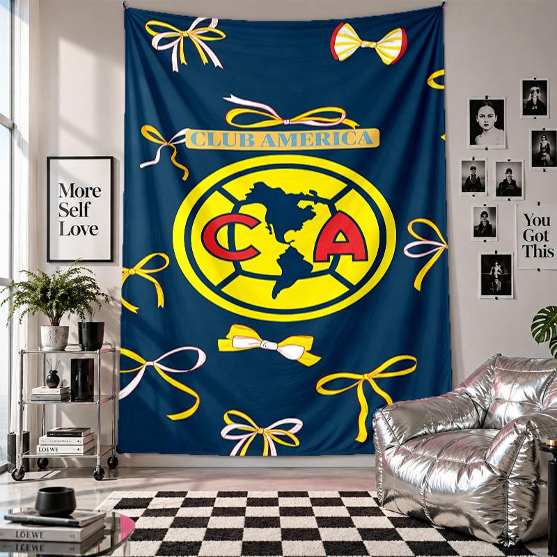 Wall TapestryClub America Art Hanging Cloth Decorative Background Cover for Room Decoration
