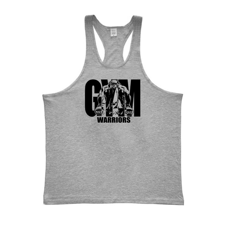 Muscleguys Mens Bodybuilding Stringer Tank Tops Gym Sportswear Cotton Breathable Workout Muscle Vest Summer Fitness Sleeveless Y Back Shirt