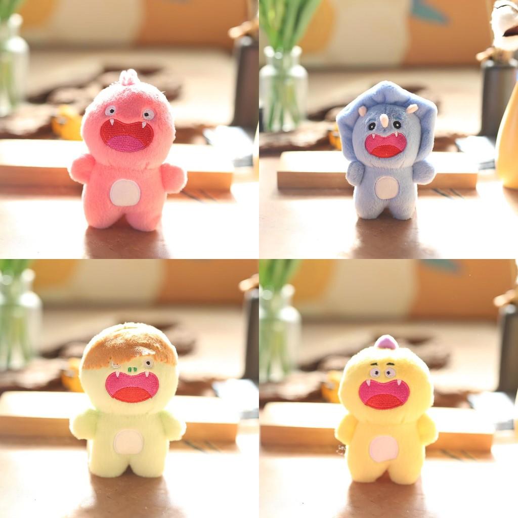 Charming Mini Rhino Plushie Cute Soft Short Plush Stuffed Animal Accessory