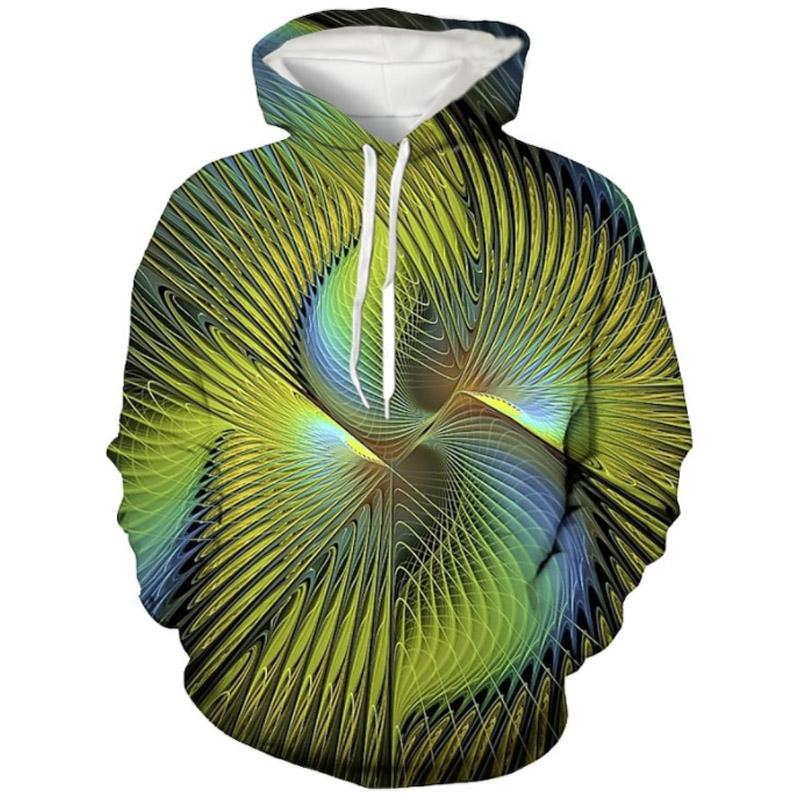 Мужская толстовка с капюшоном, графическая, с капюшоном, для повседневной носки, с 3D-принтом, базовая, повседневная, пуловер, с длинным рукавом, радужный 3D-топ