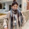 New Winter Classic Paid Scarf With Logo Women's Imitation Cashmere Korean Business Men's Student Scarf Shawl Wraps