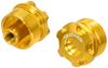Kitaco Front Fork Bolt Set (Honda Type 1) Gold Grom (JC92) Monkey 125 (JB02/JB03/JB05) Dax 125 (JB04) 502-1001070