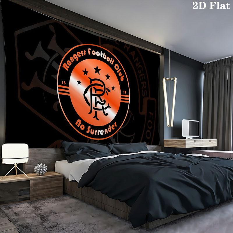 Rangers FC Wall tapestry, aesthetic printed fabric blanket, suitable for bedroom, living room, and home decor.