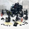 MOC Black SWAT Small Pellet Building Block Doll Police Car Off-road Vehicle Boy Military Set Building Toy