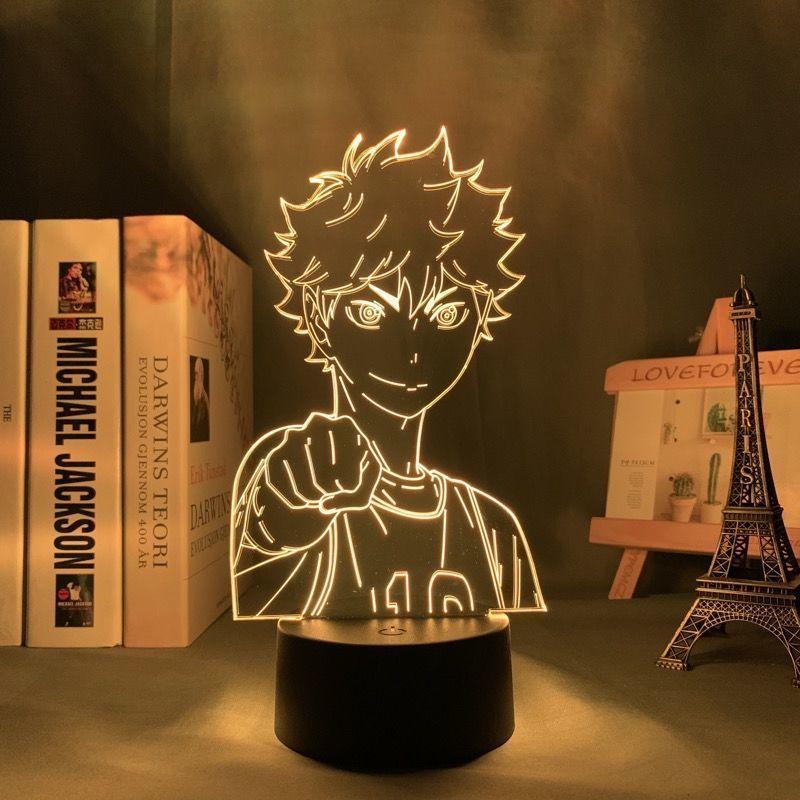 Ночной светильник Haikyuu Tobio Kageyama Figure, меняющий цвет, прикроватная лампа, классный подарок для поклонников Neon Haikyuu
