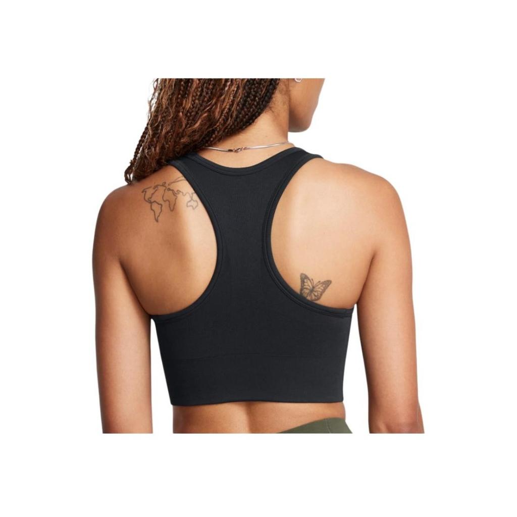 Under Armour Vanish Бесшовный узор с логотипом, повседневный свитер, спортивное нижнее белье, женское нижнее белье, черное 1384419-001