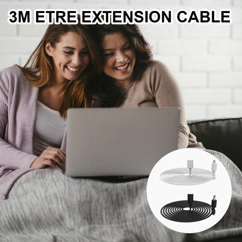 3M/10ft DC Extension Cable Replacement Power Extension Cord Long DC Adapter Plug Extender Cable Speaker Accessory