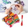 100pcs Polyester Cotton Cross Stitch Floss Rainbow Color Bracelet Yarn Embroidery Thread  Embroidery
