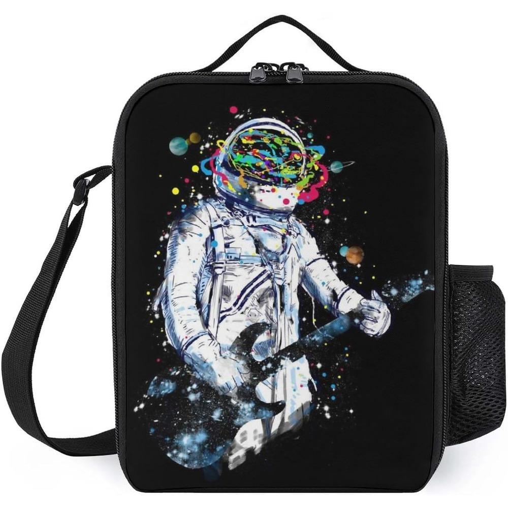 Современный изолированный ланч-бокс с принтом галактики и астронавта, многоразовый и портативный ланч-бокс, пищевой контейнер для детей и школьников, пикников