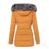 Winter Warm Fashion Womens Print Hooded Parka Coat Casual Outwear Hooded Fur Coats
