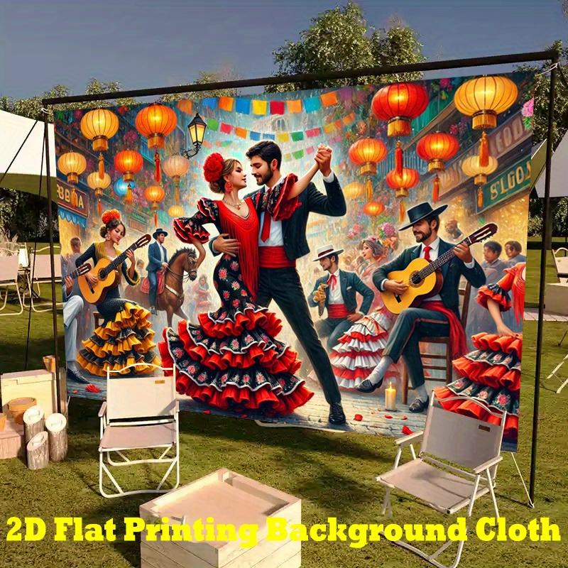 1 piece of 2D flat banner, polyester background fabric flag, suitable for photography background wall decoration.XY