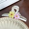 Trendy Floral Hair Claw Clip In Multiple Color Options For Chic Casual Looks