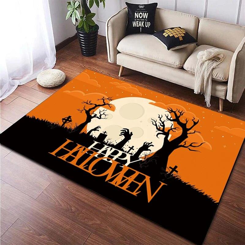 Halloween New Year Gift HD Printing Area Carpet, Living Room Sofa Decorative Carpet, Anti-skid Mat, Alfombras Direct Shipment